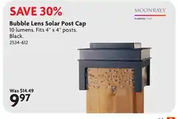 Home Hardware Bubble Lens Solar Post Cap offer