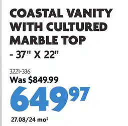 Home Hardware COASTAL VANITY WITH CULTURED MARBLE TOP offer