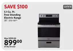 Home Hardware 5.1 Cu. Ft. Free Standing Electric Range offer