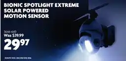 Home Hardware BIONIC SPOTLIGHT EXTREME SOLAR POWERED MOTION SENSOR offer