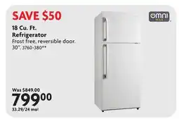 Home Hardware 18 Cu. Ft. Refrigerator offer