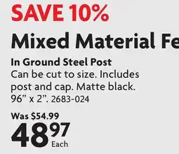 Home Hardware Mixed Material Fencing, In Ground Steel Post offer