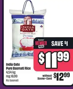 Chalo FreshCo India Gate Pure Basmati Rice 4.54 kg offer