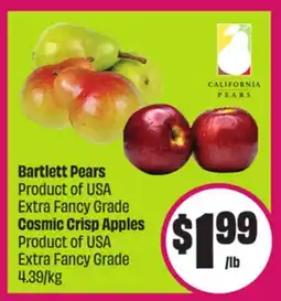 Chalo FreshCo Bartlett Pears Product of USA Extra Fancy Grade Cosmic Crisp Apples of USA Extra Fancy Grade 4.39/kg offer