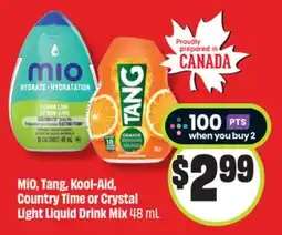 Chalo FreshCo MiO, Tang, Kool-Aid, Country Time or Crystal Light Liquid Drink Mix 48 mL offer