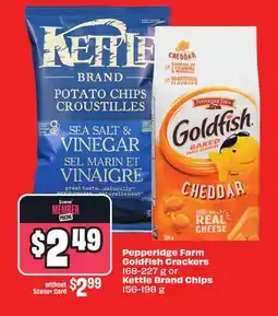 Chalo FreshCo Pepperidge Farm Goldfish Crackers 168-227 g or Kettle Brand Chips 156-198 g offer