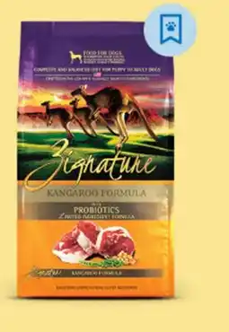 Petvalu 4 lb bags of Zignature Dry Dog Food offer