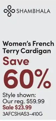 Mark's Women's French Terry Cardigan offer