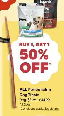Petvalu ALL Performatrin Dog Treats offer