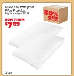 Oxford Mills Cotton Feel Waterproof Pillow Protectors offer