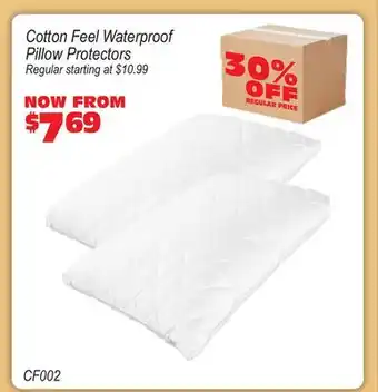 Oxford Mills Cotton Feel Waterproof Pillow Protectors offer