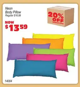 Oxford Mills Neon Body Pillow offer