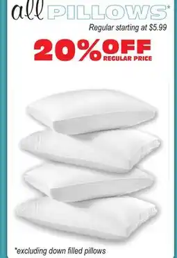 Oxford Mills all PILLOWS offer