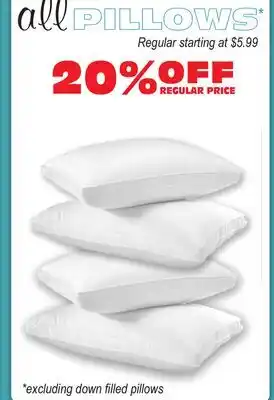 Oxford Mills all PILLOWS offer