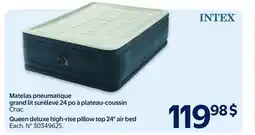 Walmart Queen deluxe high-rise pillow top 24 air bed offer