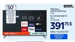 Walmart 50 4K UHD HDR TV offer