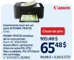 Walmart PIXMA TR4725 wireless all-in-one printer offer
