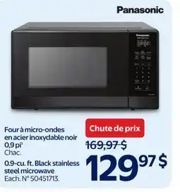 Walmart 0.9-cu. ft. Black stainless steel microwave offer