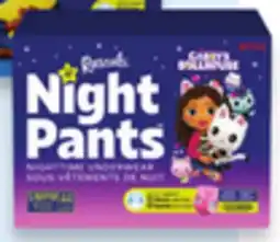 Walmart Rascals boys' or girls' Night Pants nighttime underwear offer
