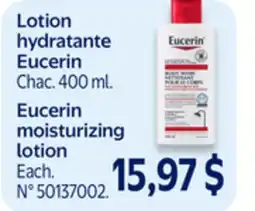Walmart Eucerin Moisturizing Lotion offer