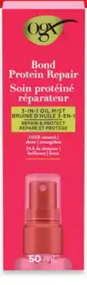 Walmart OGX Bond Protein Repair heat 3-in-1 oil mist 50 mL offer