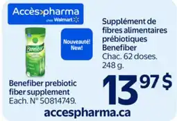 Walmart Benefiber prebiotic fiber supplement offer