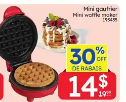 Rossy Mini waffle maker offer