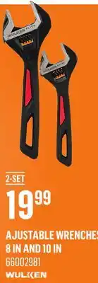 Canac Ajustable Wrenches 8 in and 10 in offer