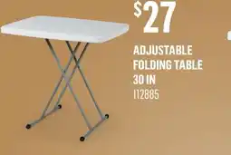 Canac Adjustable Folding Table 30 in offer