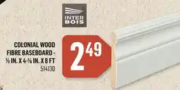 Canac Colonial Wood Fibre Baseboard - 1/2 in. x 4-1/8 in. x 8 ft offer