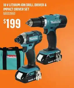 Canac 18 V Lithium-Ion Drill Driver & Impact Driver Set offer