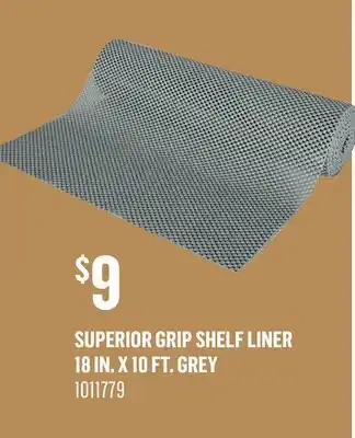 Canac Superior Grip Shelf Liner 18in.x10ft. Grey offer