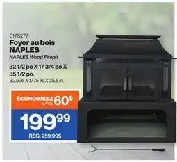 Patrick Morin NAPLES Wood Firepit offer