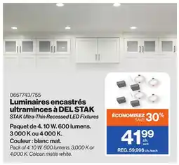 Patrick Morin Luminaires encastrés ultraminces à DEL STAK offer