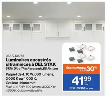Patrick Morin Luminaires encastrés ultraminces à DEL STAK offer