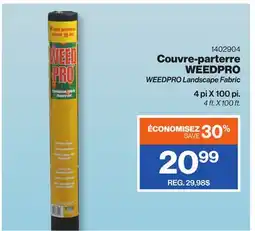 Patrick Morin WEEDPRO Landscape Fabric offer