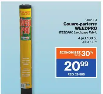 Patrick Morin WEEDPRO Landscape Fabric offer
