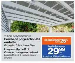Patrick Morin Corrugated Polycarbonate Sheet offer