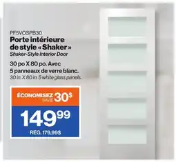 Patrick Morin Shaker-Style Interior Door offer