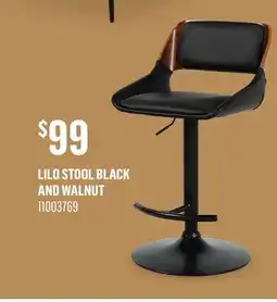 Canac Lilo Stool Black and Walnut offer