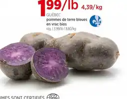 Avril pommes de terre bleues en vrac bios offer
