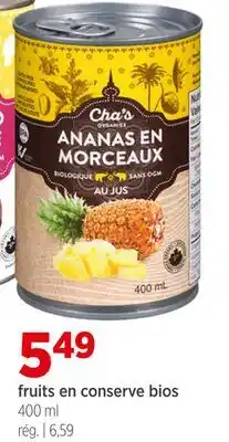 Avril Fruits en conserve bios offer