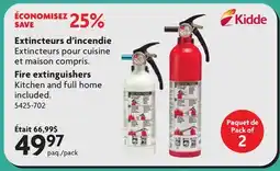 Home Hardware KIDDE Fire extinguishers offer