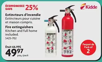 Home Hardware KIDDE Fire extinguishers offer