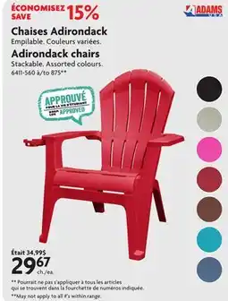 Home Hardware ADAMS Adirondack chairs offer