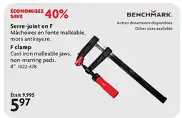 Home Hardware BENCHMARK F clamp offer