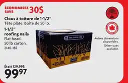 Home Hardware roofing nails offer