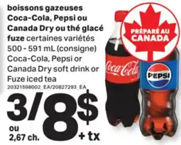 L'Intermarché BOISSONS GAZEUSES | SOFT DRINK OR ICED TEA, 500 - 591 ML (CONSIGNE) offer