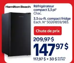 Walmart 3.3 cu—ft. compact fridge offer