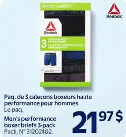 Walmart Men's performance boxer briefs 3-pack offer
